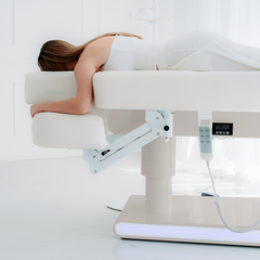 -2-Luxury beauty bed Eterna Beige with 4 motors, Gentle Flex k901 white-2
