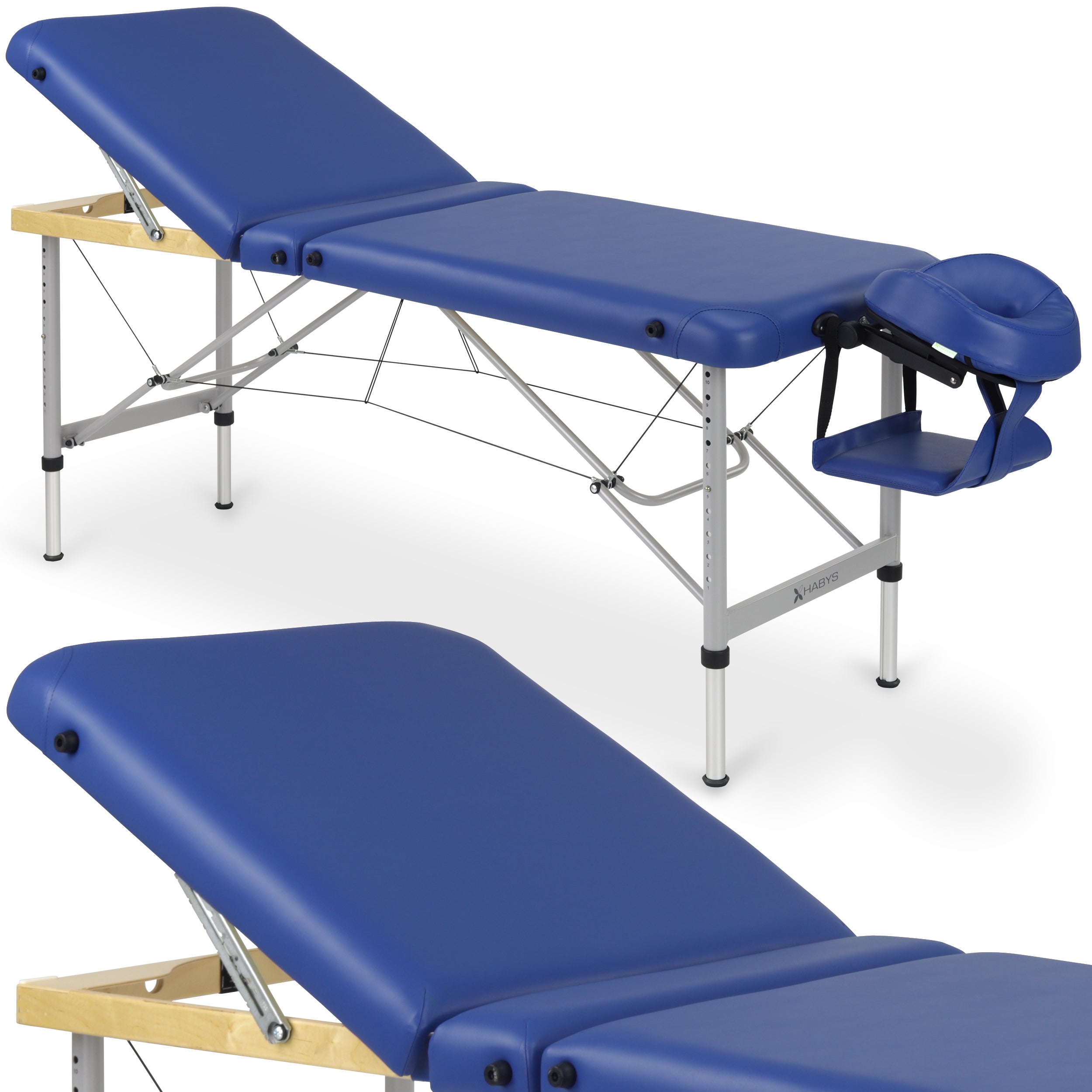 --Massage Table Aero Plus Alu 60 Vinyl Flex K012 Navy Blue-