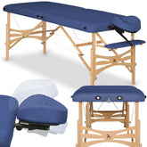 --Massage Table Panda Light Wood 70 Vinyl Flex K012 Navy Blue-