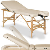--Massage Table Panda Plus Light Wood 70 Vinyl Flex K033 Beige-