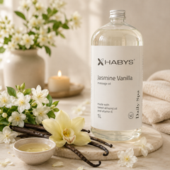 -1-Massage oil Daily Spa Jasmine Vanilla HABYS 1000 ml-1