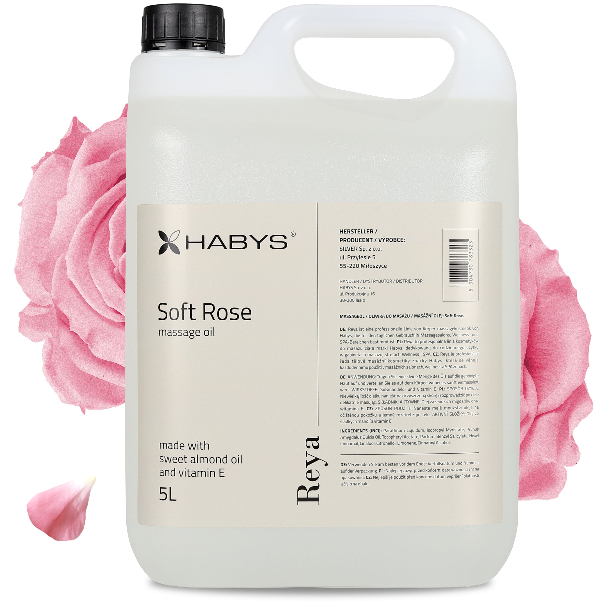--Massage oil Reya Soft Rose HABYS, 5000 ml-