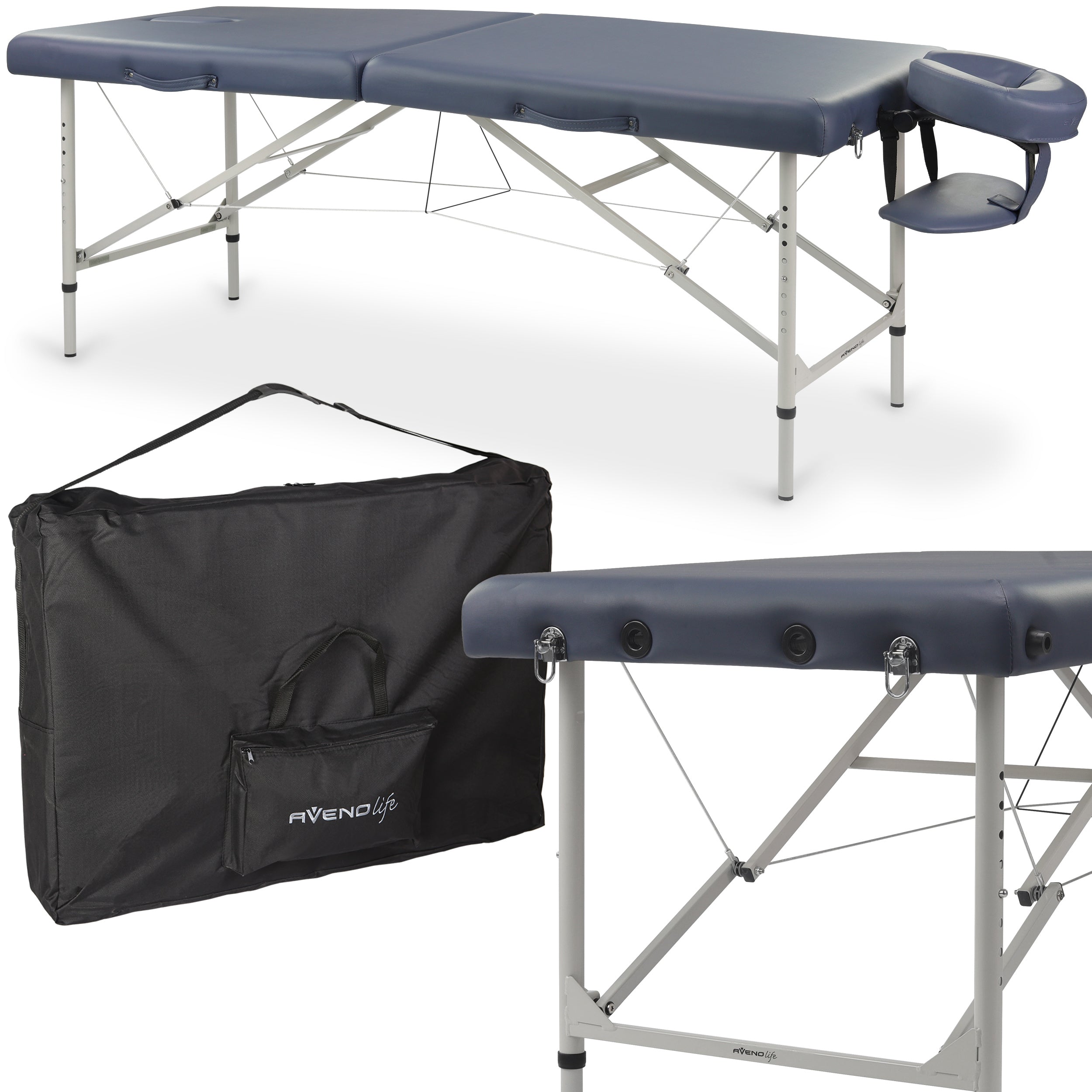 --Massage table Verona Matt Touch K102 Agate Blue-