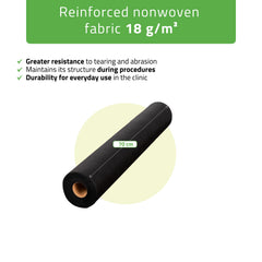 -2-Non-woven medical roll sheet 70 cm x 50 m 18g/m2, black-2