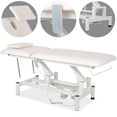 --Optima therapy table, electric height adjustment with hand remote – Satin Comfort k701 white-