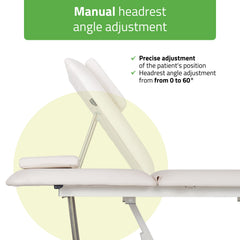 -3-Optima therapy table, electric height adjustment with hand remote – Satin Comfort k701 white-3