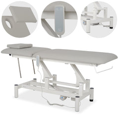 --Optima therapy table, electric height adjustment with hand remote – Satin Comfort k729 grey-