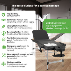 -1-Portable massage table Adele 60 Comfy Base K515 Black-1