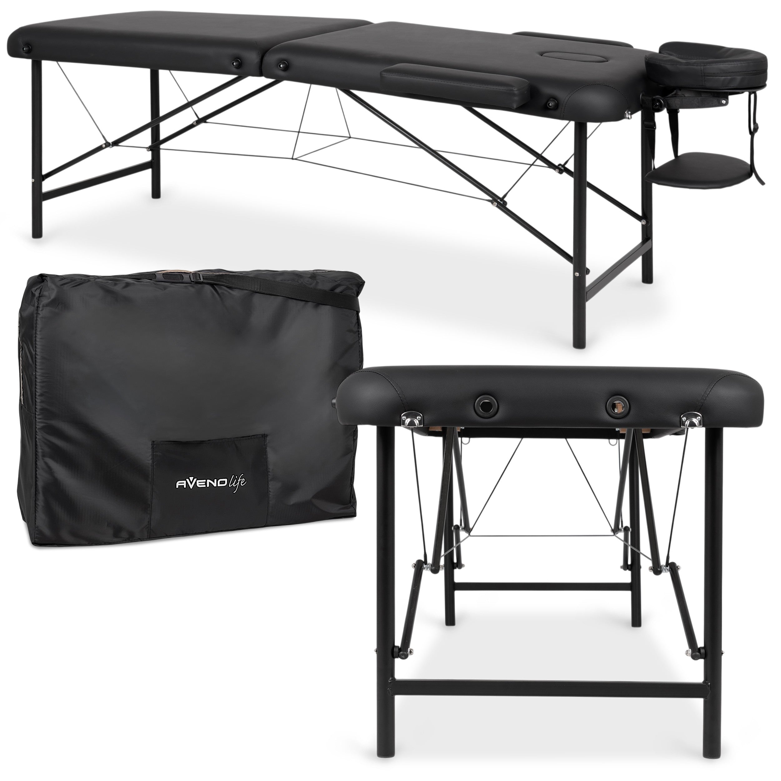 --Portable massage table Rico 60 cm Comfy Base k515 black-