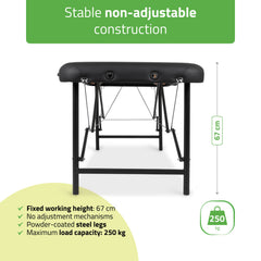 -2-Portable massage table Rico 60 cm Comfy Base k515 black-2