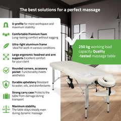 -1-Portable massage table Vera 60 Comfy Base K501 White-1