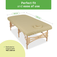 -1-Protective Table Cover C460 (Oil-resistant) 102x203 cm Integral Struktural beige-1