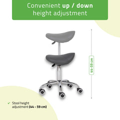 -3-Saddle stool LOFI, Comfy Base k521 grey-3
