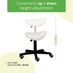 -3-Saddle stool LUMO, Comfy Base k501 white-3