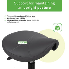 -1-Saddle stool LUMO, Comfy Base k521 grey-1