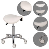 --Saddle stool Lila, PVC k501 white-