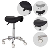 --Saddle stool Lila, PVC k515 black-