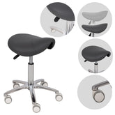 --Saddle stool Lila, PVC k521 grey-