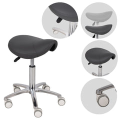 --Saddle stool Lila, PVC k521 grey-