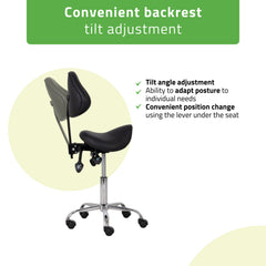 -1-Saddle stool Sola, Comfy Base k515 black-1