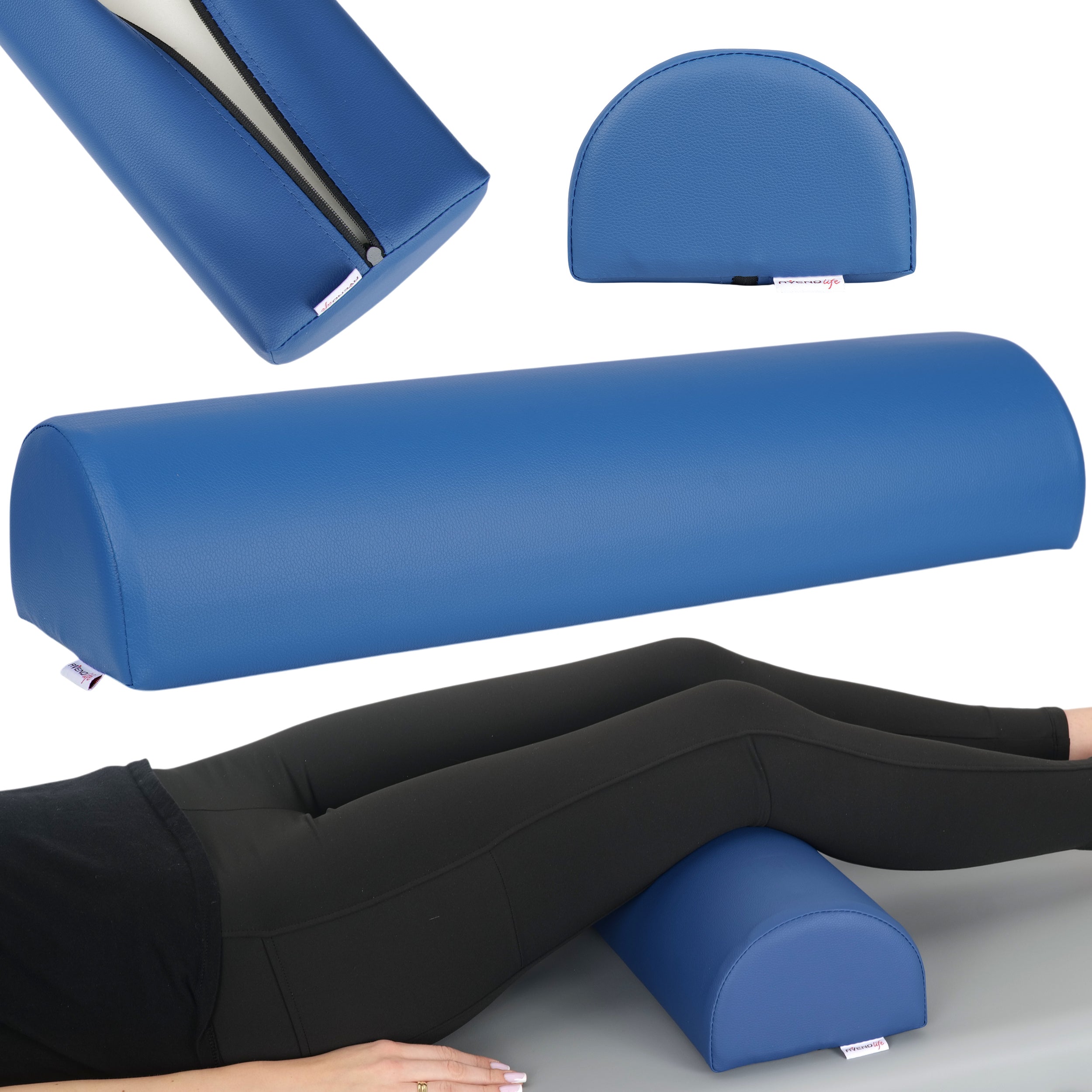 --Semi Round Bolster 60x18x12 - K512 blue-