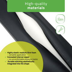 -2-Semi Round Bolster 60x18x12 - K515 Black-2