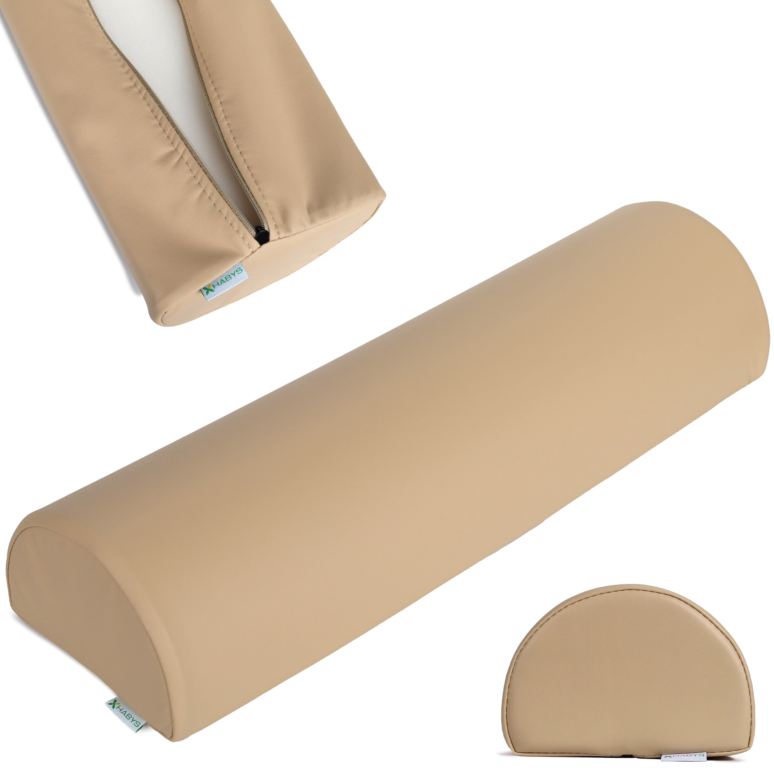 --Semi Round Bolster 60x18x12 Soft Touch K607 Moco Beige-