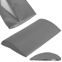 --Semi Round Bolster Lumbar 40x25x5 Hard k722 Gray-