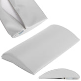 --Semi Round Bolster Lumbar 40x25x5 Hard k729 Light Gray-