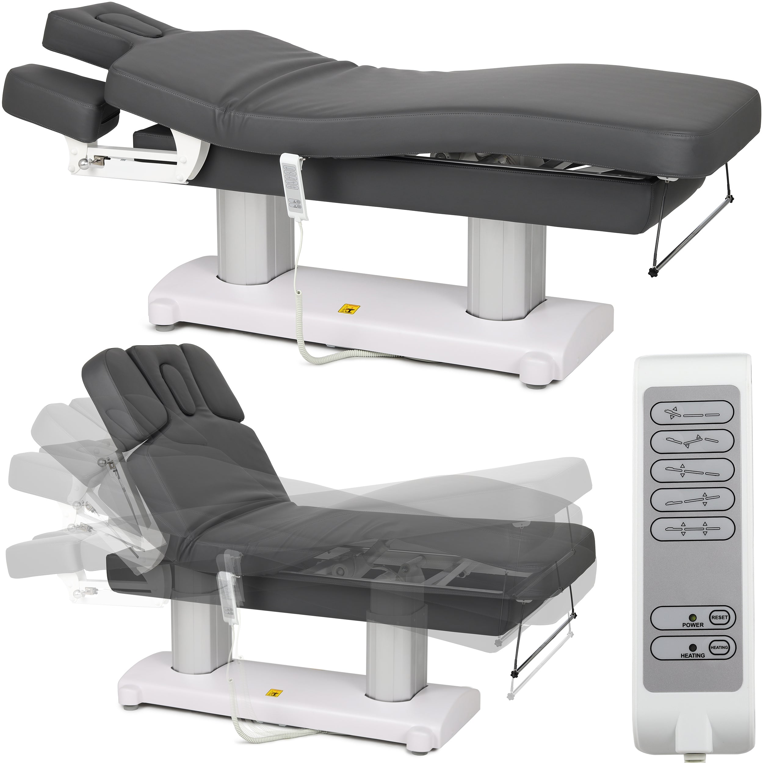 --Stationary massage table Gemini Flex HEAT So Skin K429 Gray-