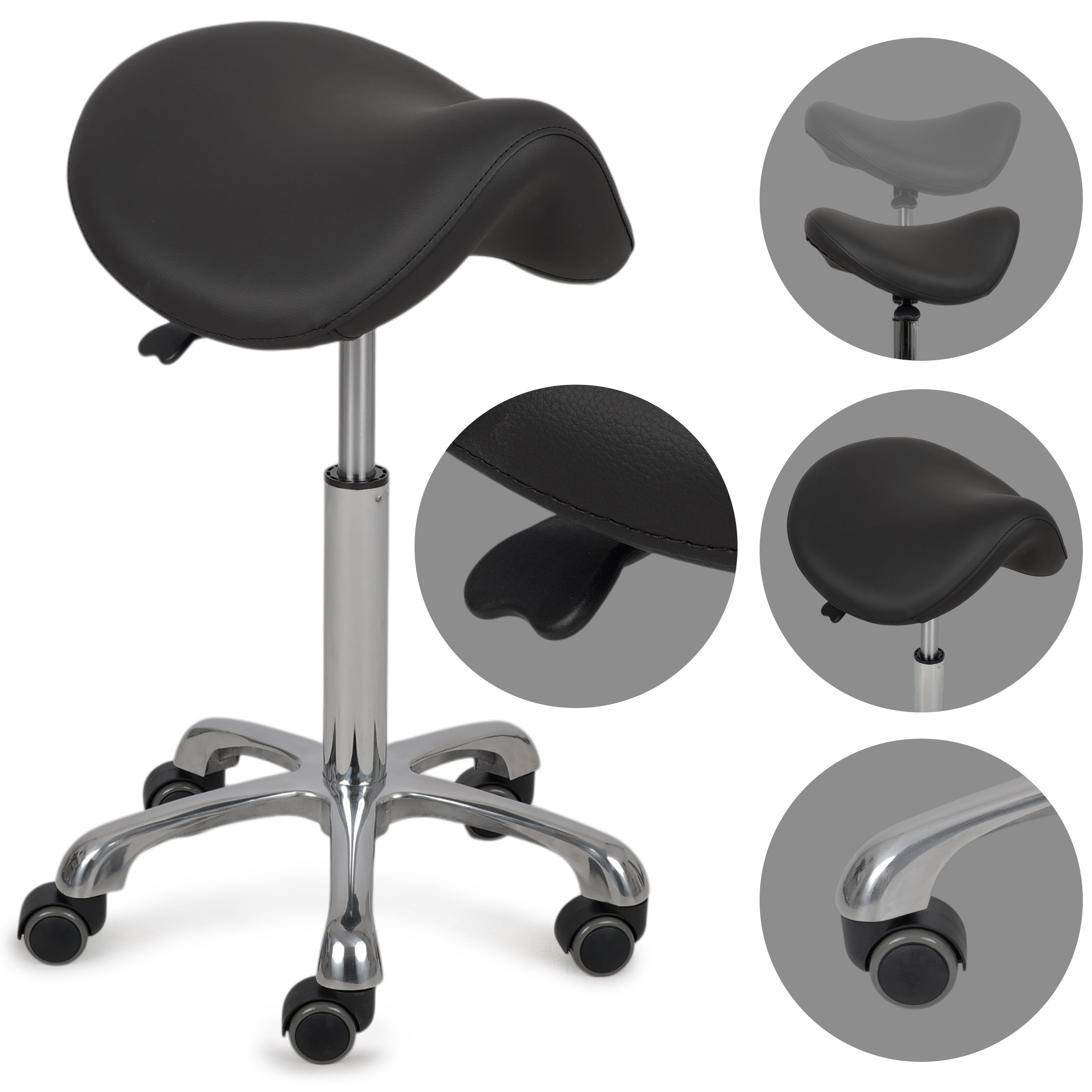 --Stool Alma So Skin K515 Black-