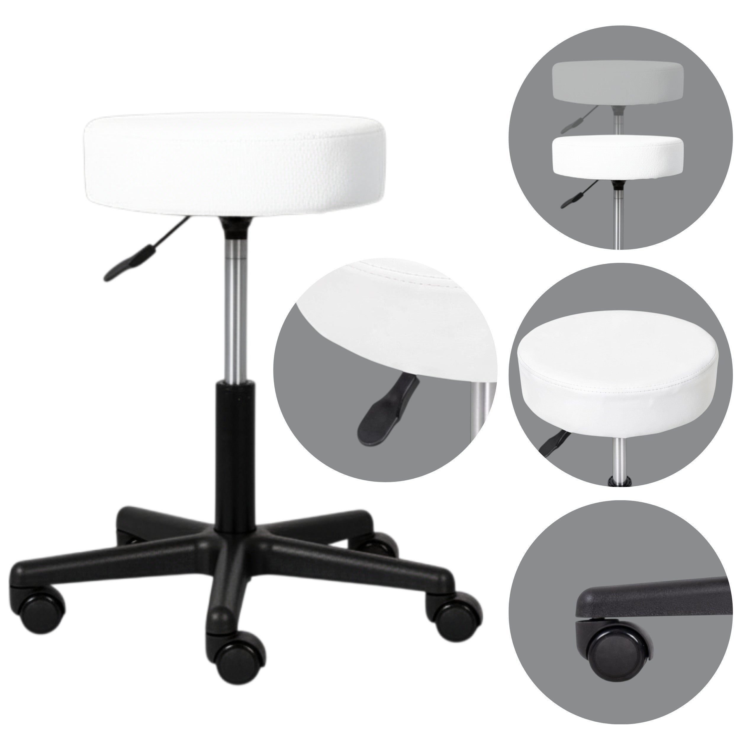 --Stool TIMO, Comfy Base k501 white-