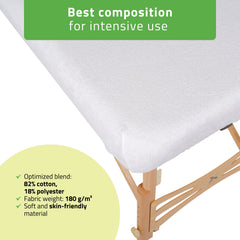 -2-Terry Table Sheet for portable tables 70-75/ 180-185 white-2