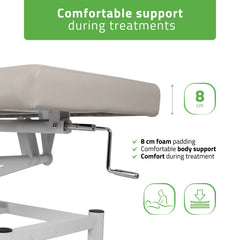 -3-VIGO 1 Stationary massage table with manual height adjustment - light gray-3