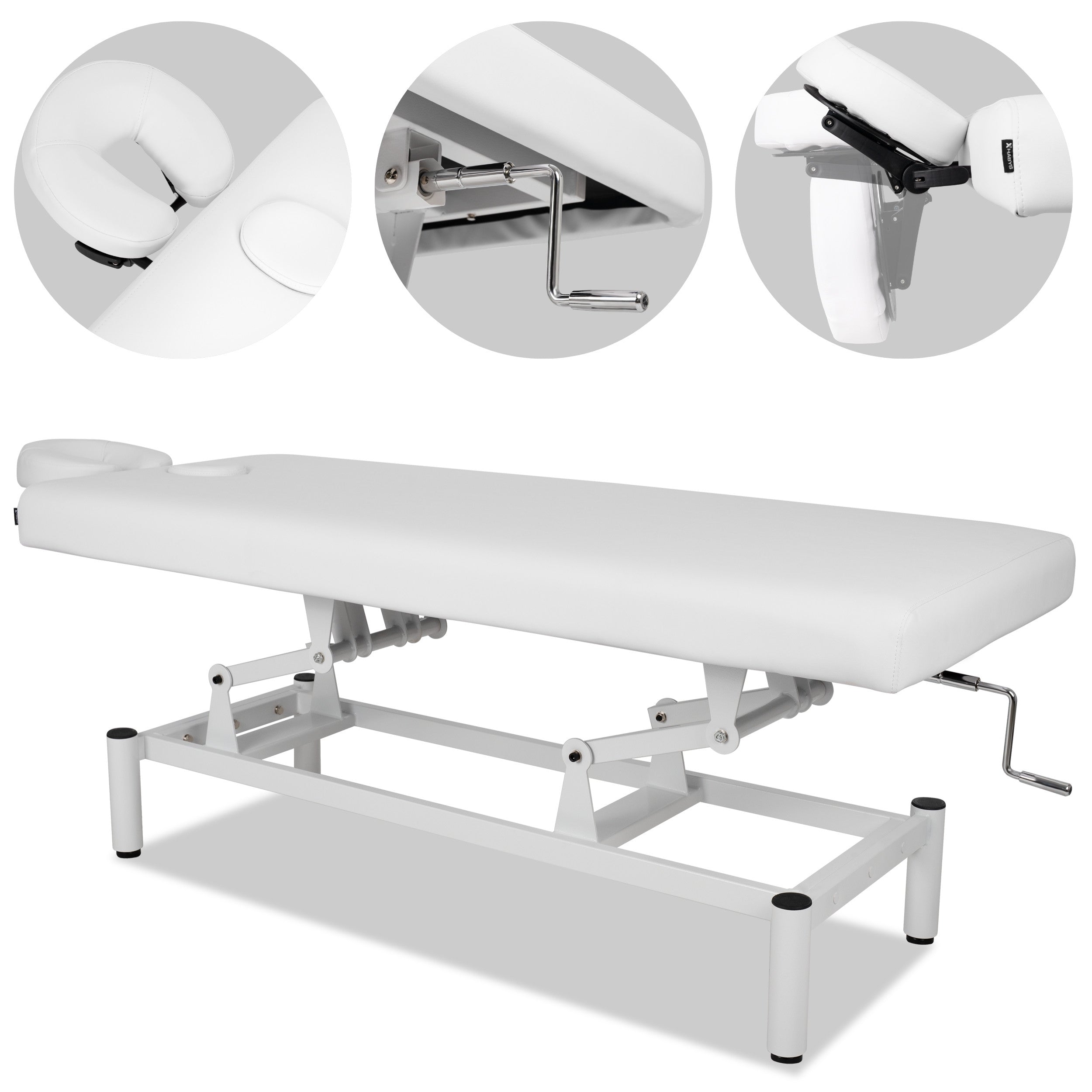 --VIGO 1 Stationary massage table with manual height adjustment - white-