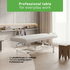 -1-VIGO 1 Stationary massage table with manual height adjustment - white-1