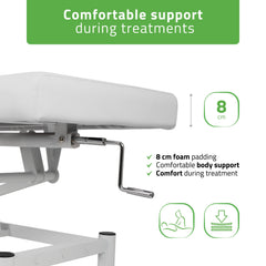 -3-VIGO 1 Stationary massage table with manual height adjustment - white-3