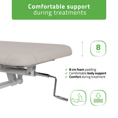 -3-VIGO 2 Stationary massage table with adjustable backrest - light gray-3