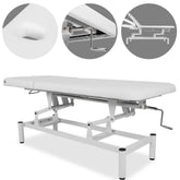 --VIGO 2 Stationary massage table with adjustable backrest - white-