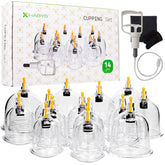 --Vacuum cupping cups, fireless, with pump, set of 14 pcs. -
