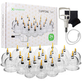 --Vacuum cupping cups, fireless, with pump, set of 24 pcs.-