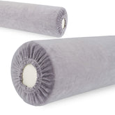 --Velour cover with elastic for bolster, 15 × 60 cm graphite-