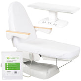 --Velour sheet with elastic and ties for cosmetic chair, white-