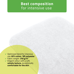 -2-Velour sheet with elastic and ties for cosmetic chair, white-2