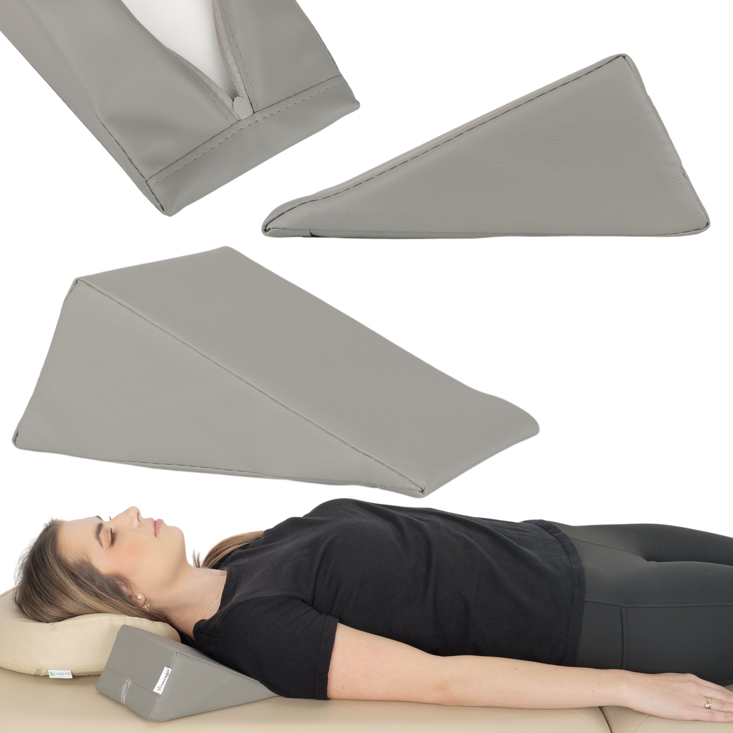 --Wedge Bolster 20x15x10 K522 Gray-