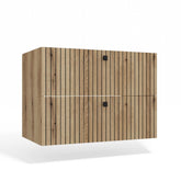 1-SZAFKA POD UMYWALKĘ TIGO 80 2S DĄB EVOKE 2 SZUFLADY RYFLOWANY FRONT WISZĄCA-1