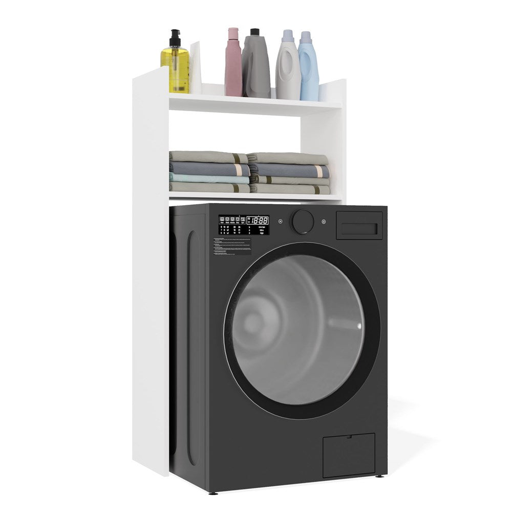 1-Szafka Łazienkowa NINA NP BIAŁA Na Pralkę Regał Słupek 2 Półki Do Łazienki-1