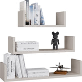 1-Półka Wisząca MOBI 3P Komplet 3x – Nowoczesne Półki Ścienne KASZMIR BEŻ-1