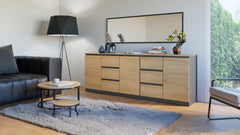 2-Komoda COSTA 1D3S/2D3S BA ANTRACYT DĄB ARTISAN-2