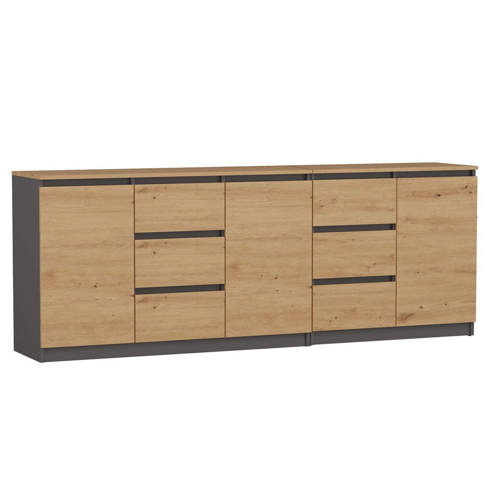 1-Komoda COSTA 1D3S/2D3S BA ANTRACYT DĄB ARTISAN-1